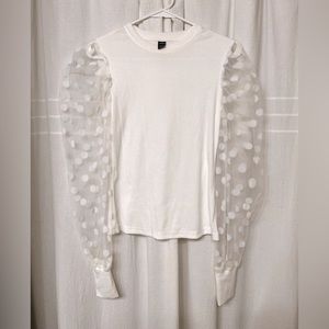 Balloon Sleeve Long Sleeve Top